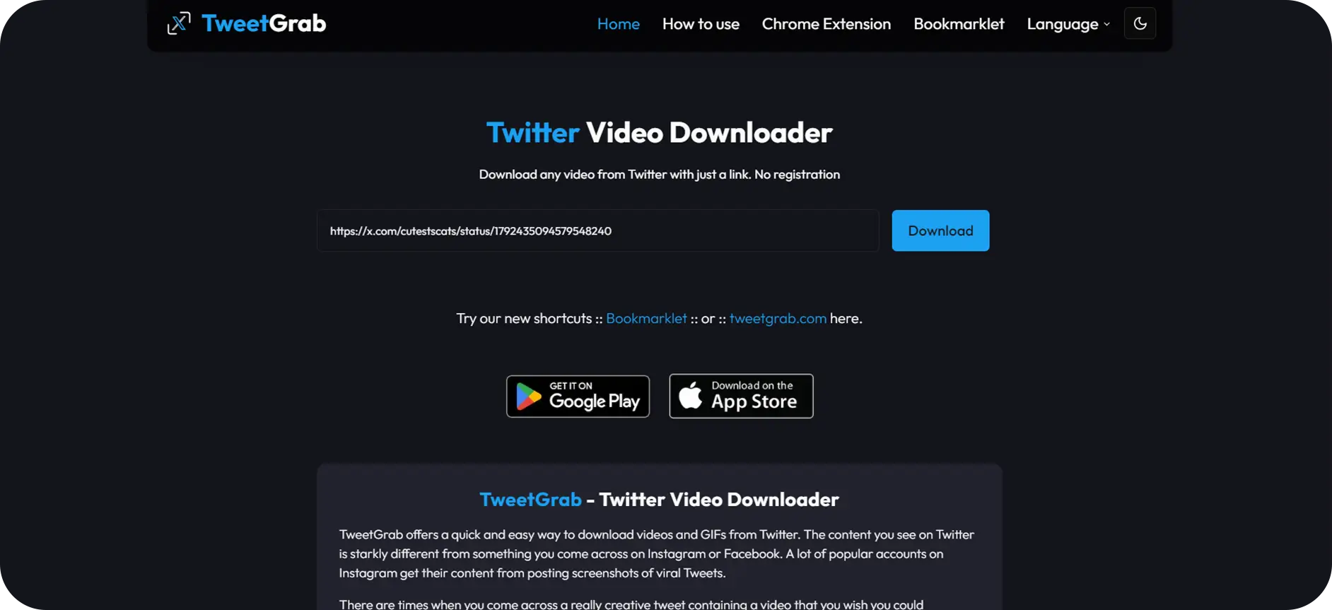 TweetGrab paste link